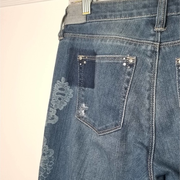 WHBM Patched Girlfriend Embellished Jeans - Picture 8 of 8